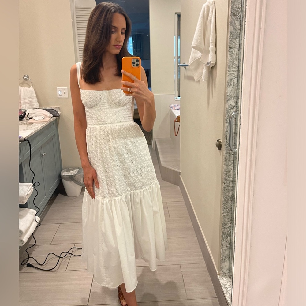 House of CB Elia Stretch Cotton Blend Corset Sundress
